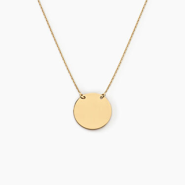 Collier Leana Pastille Gravable Or Jaune
