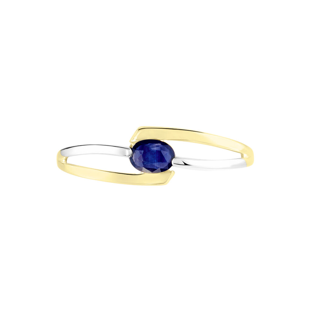 Bague Sylvene Or Bicolore Saphir - Bagues Solitaire Femme | Marc Orian