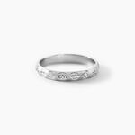 Alliance Marguerite Demi Jonc Classique Or Blanc - Alliances personnalis&eacute;es Femme | Marc Orian