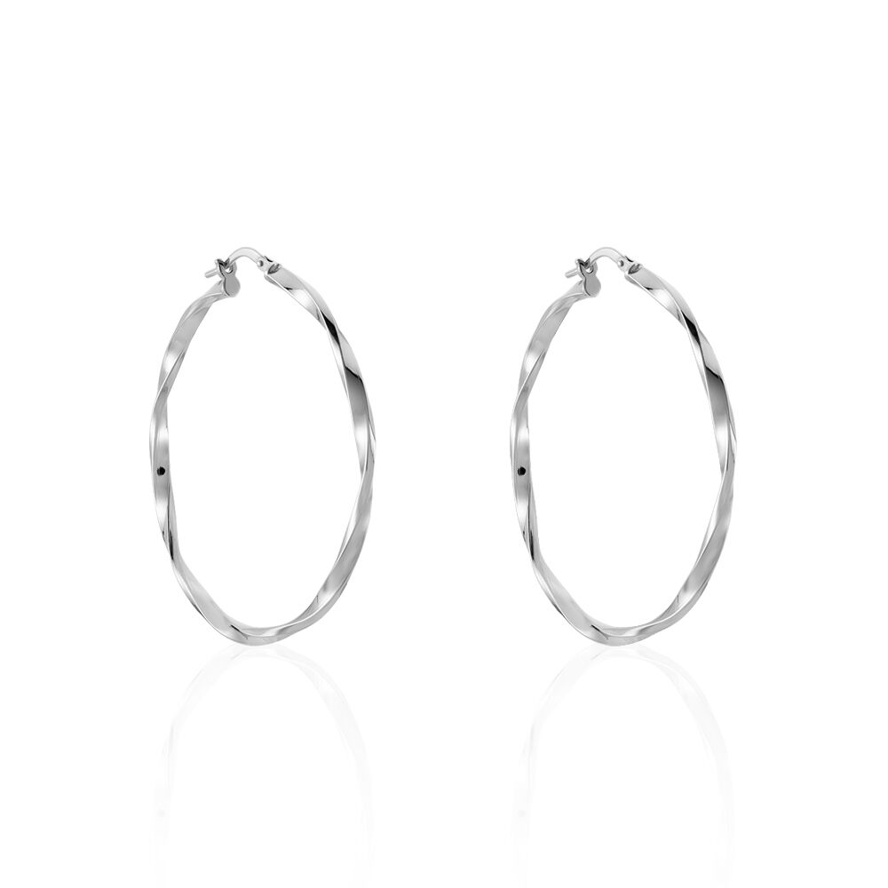 Créoles Argent Blanc Ires - Créoles Femme | Marc Orian