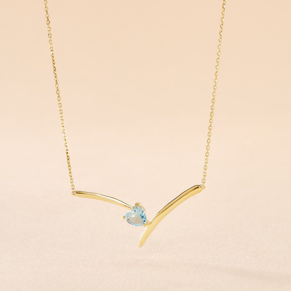 Collier Renaldine Or Jaune Topaze - Colliers avec pierres Femme | Marc Orian