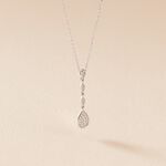 Collier Unice Or Blanc Diamant - Colliers avec pierres Femme | Marc Orian