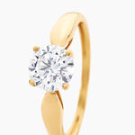 Bague Solitaire Illyana Or Jaune Oxyde De Zirconium - Solitaires Femme | Marc Orian