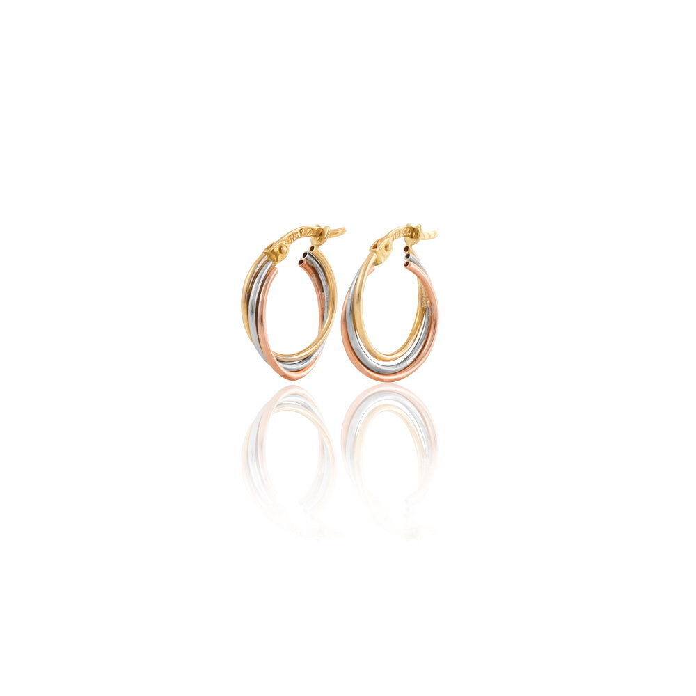 Créoles Tanya Or Tricolore - Créoles Femme | Marc Orian