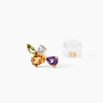 Boucles D'oreilles Puces Hortense Or Jaune Citrine Am&eacute;thyste Topaze - Puces Femme | Marc Orian