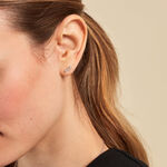 Boucles D'oreilles Puces Janys Argent Blanc Oxyde De Zirconium - Puces Femme | Marc Orian