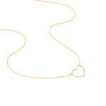 Collier Coeur Droit Or Jaune Oxyde De Zirconium - Colliers avec pierres Femme | Marc Orian