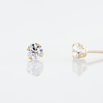 Boucles D'oreilles Puces Eddie Or Jaune Oxyde De Zirconium - Puces Femme | Marc Orian