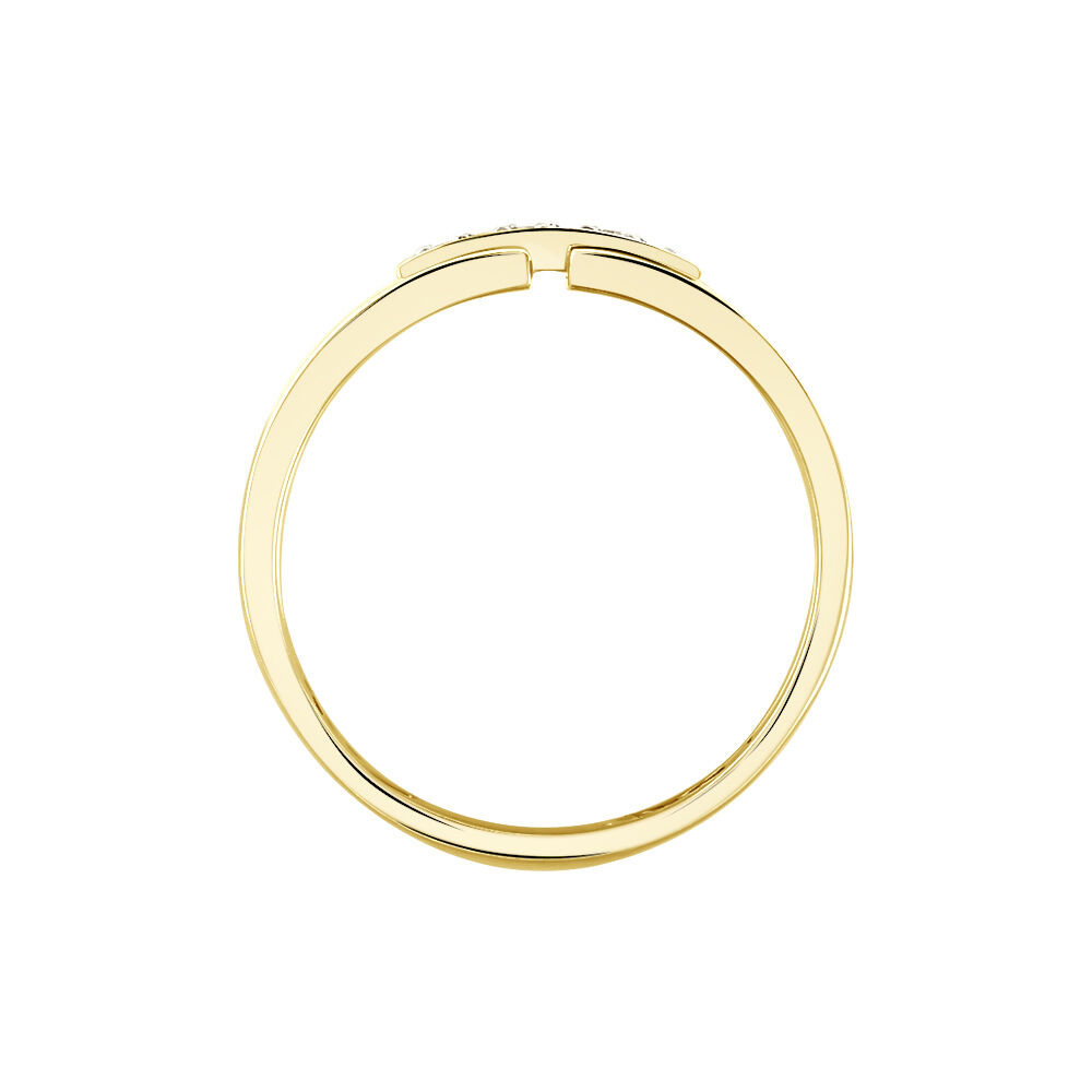 Bague Barrette Or Jaune Diamant - Bagues pierres précieuses Femme | Marc Orian