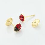 Boucles D'oreilles Puces Or Jaune Helidie Email - Puces Enfant | Marc Orian
