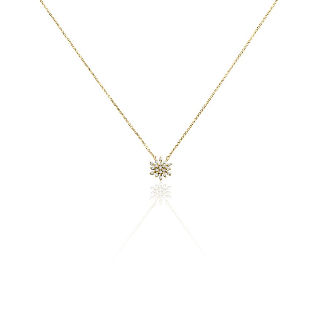 Collier Plaqu&eacute; Or Lisha Oxyde De Zirconium - Colliers avec pierres Femme | Marc Orian