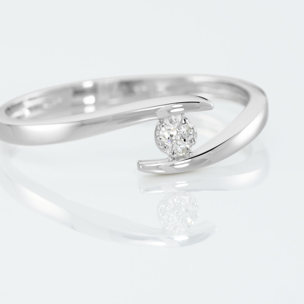 Bague Nolah Or Blanc Diamant - Bagues Solitaire Femme | Marc Orian