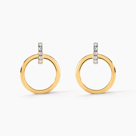 Boucles D'oreilles Pendantes Or Jaune Melissande Diamants - Pendantes Femme | Marc Orian