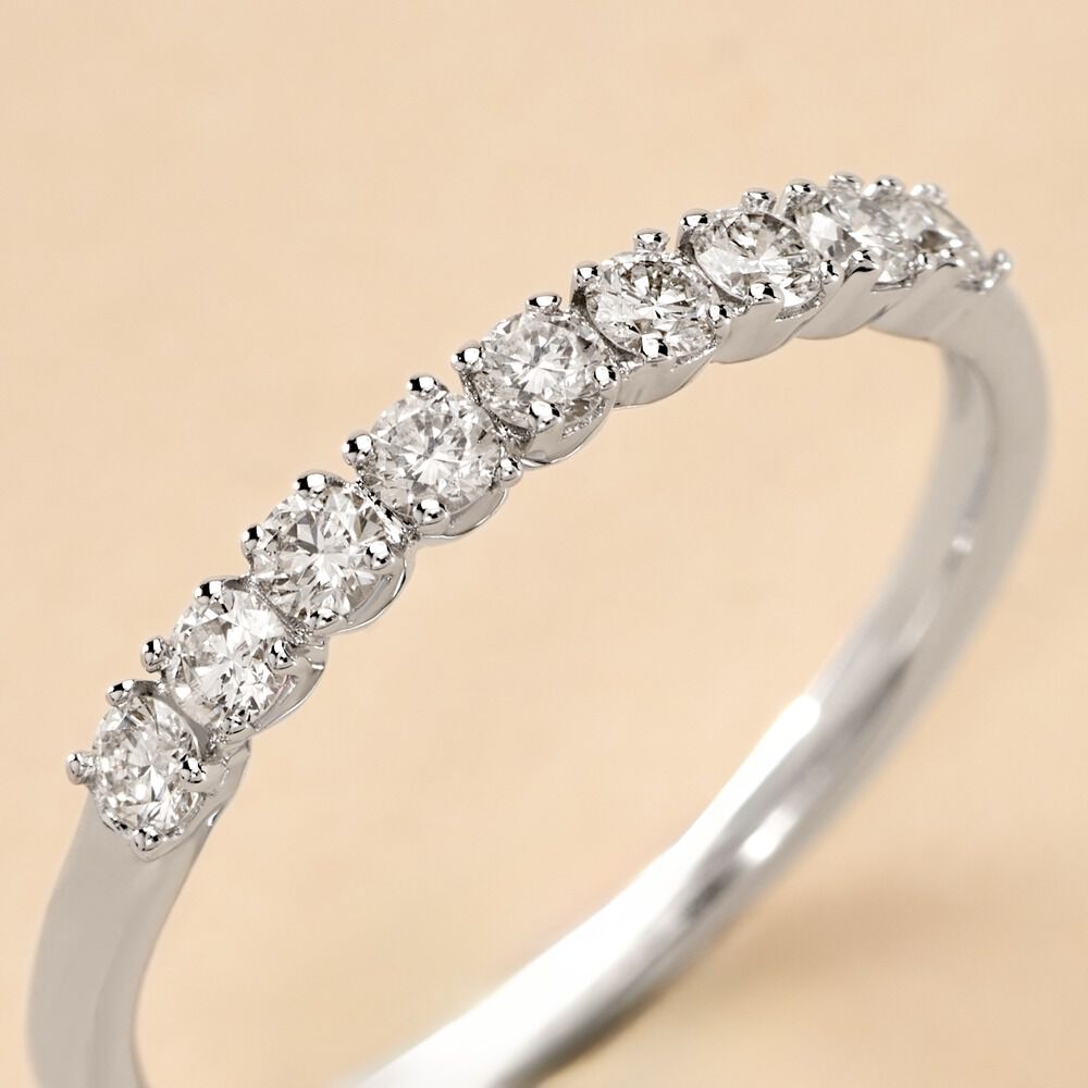 Bague Hera Or Blanc Diamant - Alliances avec pierres Femme | Marc Orian