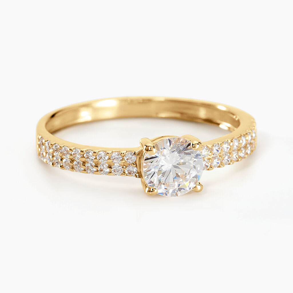 Bague Solitaire Dayna Or Jaune Oxyde De Zirconium - Solitaires Femme | Marc Orian