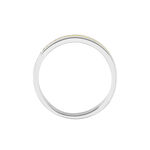 Alliance Leandro Ruban Argent Bicolore - Alliances duo Famille | Marc Orian