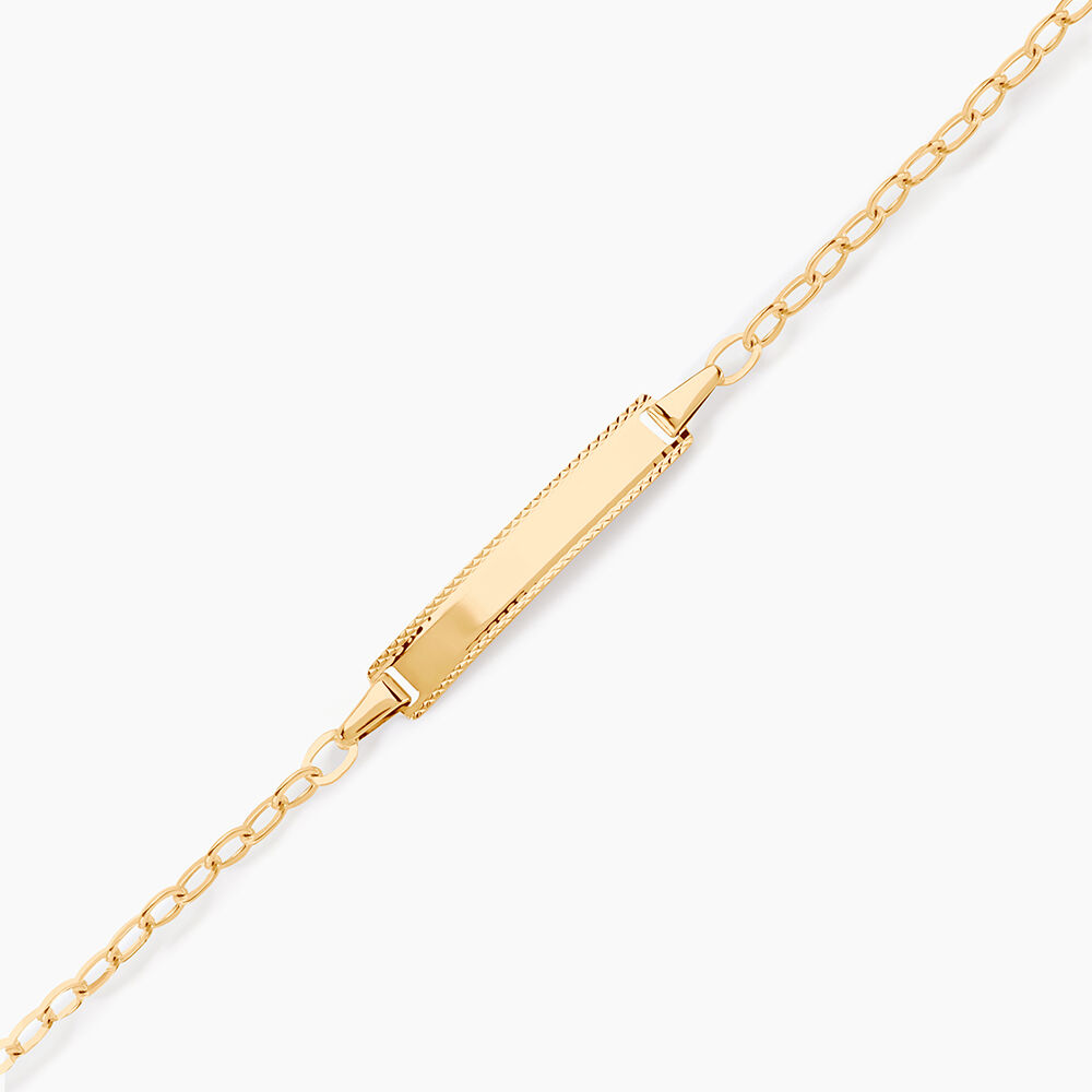 Bracelet Identit&eacute; Gaspardine Maille For&ccedil;at Or Jaune - Gourmettes Enfant | Marc Orian