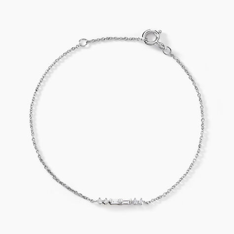 Bracelet Lyncee Argent Blanc Diamant Synthétique - Bracelets chaînes Femme | Marc Orian