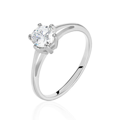 Bague Solitaire Lydia Argent Blanc Oxyde De Zirconium - Bagues Solitaire Femme | Marc Orian