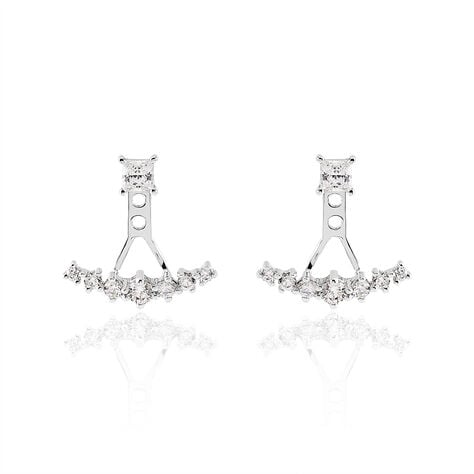 Bijoux D'oreilles Kyoto Or Blanc Oxyde De Zirconium - Piercings d'oreilles Femme | Marc Orian