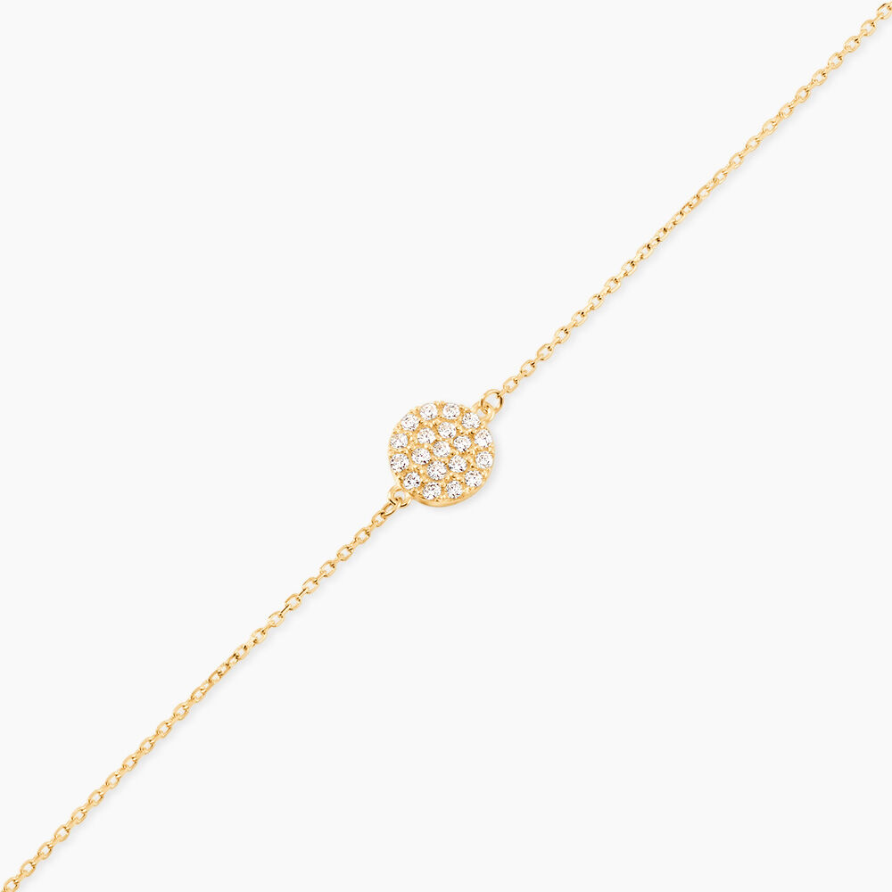 Bracelet Or Jaune Burak Oxyde De Zirconium - Bracelets Medailles Femme | Marc Orian