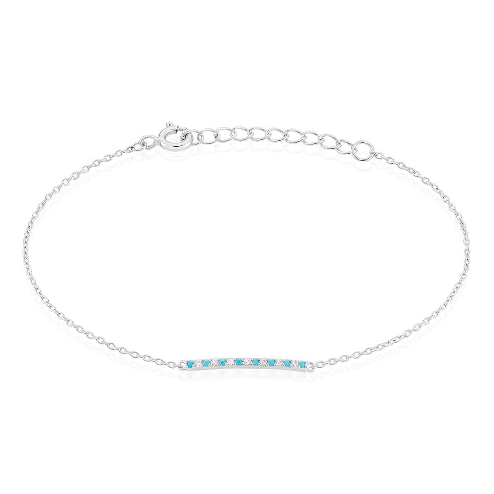 Bracelet Elga Argent Blanc Oxyde De Zirconium - Bracelets chaînes Femme | Marc Orian