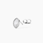 Boucles D'oreilles Puces Hermance Argent Blanc Oxyde De Zirconium - Puces Femme | Marc Orian