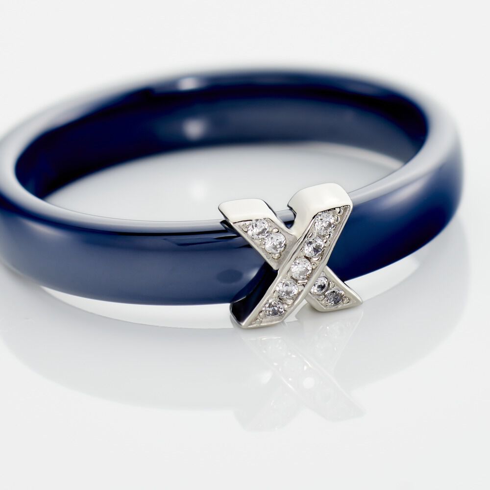 Bague Edwin Argent Blanc Céramique Oxyde - Bagues avec pierre Femme | Marc Orian