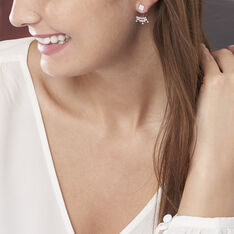Bijoux D'oreilles Laurette Argent Blanc Oxyde De Zirconium - Boucles d'oreilles Ear cuffs Femme | Marc Orian