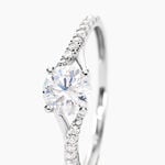 Bague Evita Or Blanc Oxyde De Zirconium - Solitaires Femme | Marc Orian