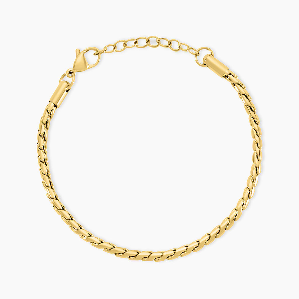 Bracelet Sloane Acier Jaune - Bracelets chaînes Femme | Marc Orian