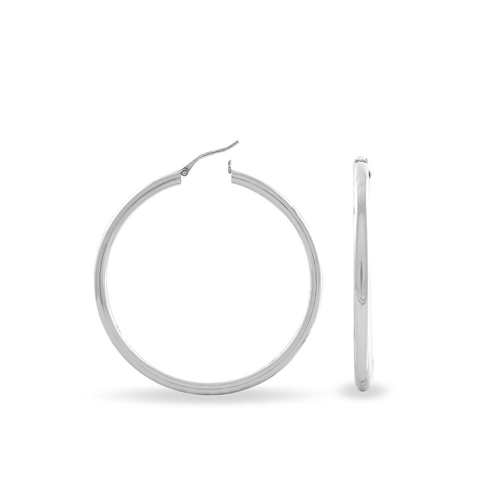 Créoles Argent Blanc Anne - Créoles Femme | Marc Orian