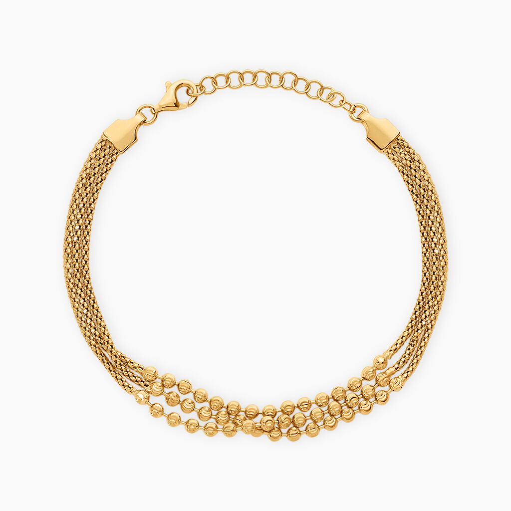 Bracelet Damaris Argent Dor&eacute; A L'Or 750/1000 - Bracelets Multirangs Femme | Marc Orian