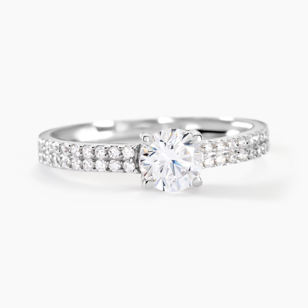 Bague Dayna Or Blanc Oxyde De Zirconium - Solitaires Femme | Marc Orian