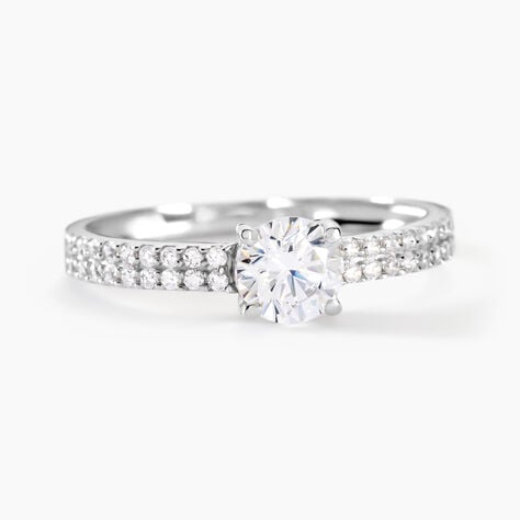 Bague Dayna Or Blanc Oxyde De Zirconium - Solitaires Femme | Marc Orian