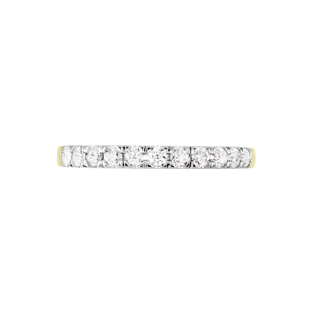 Demi Alliance Pristina Ld Or Jaune Diamant Synthetique - Bagues avec pierre Femme | Marc Orian