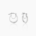 Cr&eacute;oles Pasha Argent Blanc Oxyde De Zirconium - Cr&eacute;oles Femme | Marc Orian