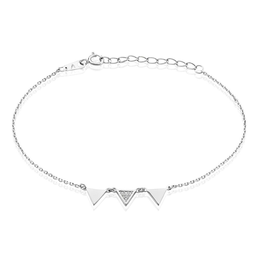 Bracelet Bartoumieu Argent Blanc Oxyde De Zirconium - Bracelets chaînes Femme | Marc Orian