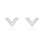 Boucles D'oreilles Puces Veroniica Argent Blanc - Puces Femme | Marc Orian