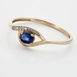 Bague Emotion Or Jaune Saphir Diamant - Solitaires Femme | Marc Orian