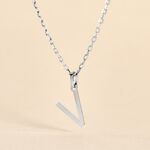 Pendentif Ionia Lettre Or Blanc - Pendentifs Famille | Marc Orian