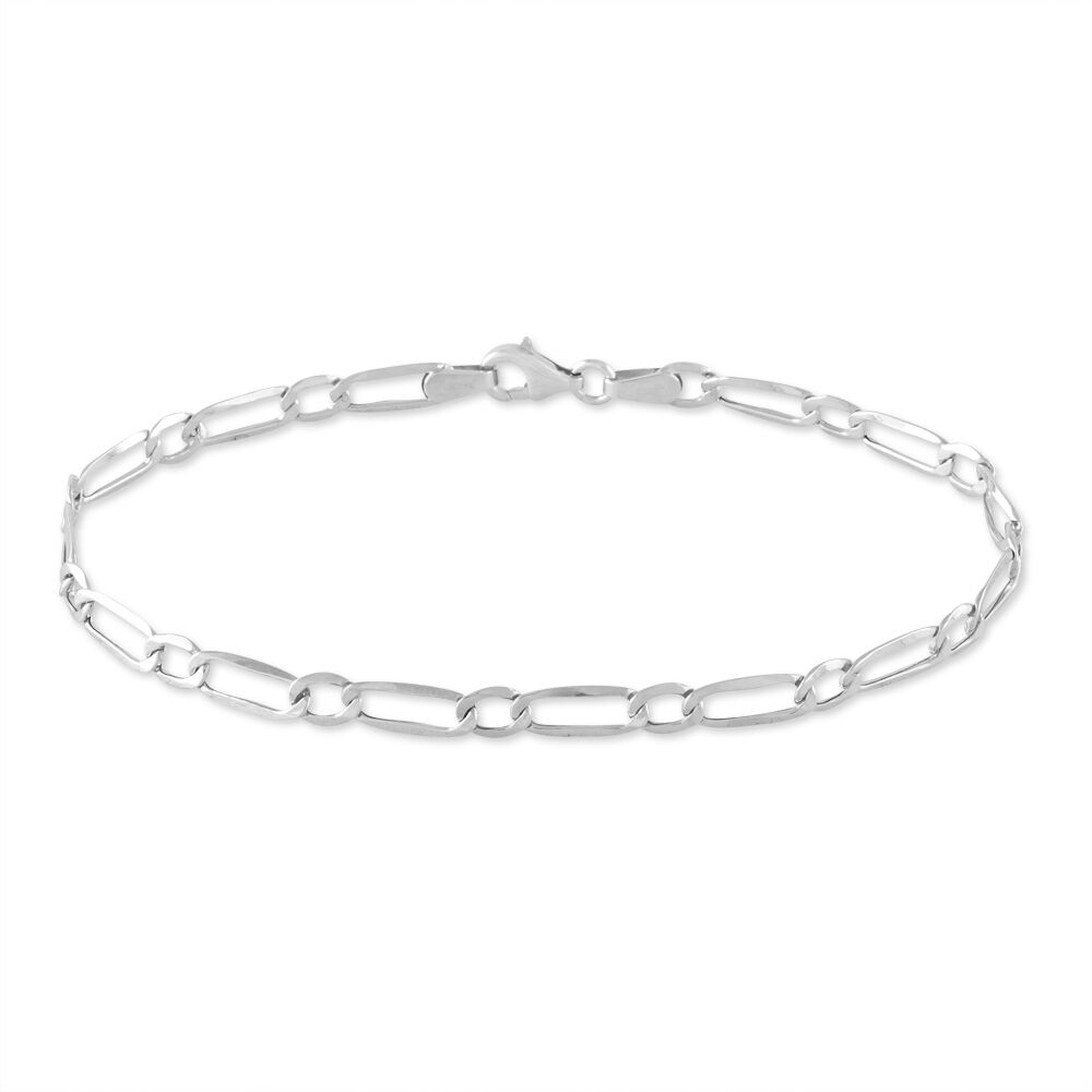 Bracelet Ophelio Maille Alternee 1/1 Or Blanc - Bracelets mailles Femme | Marc Orian