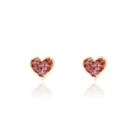 Boucles D'oreilles Puces Soraya Coeur Or Jaune - Puces Enfant | Marc Orian