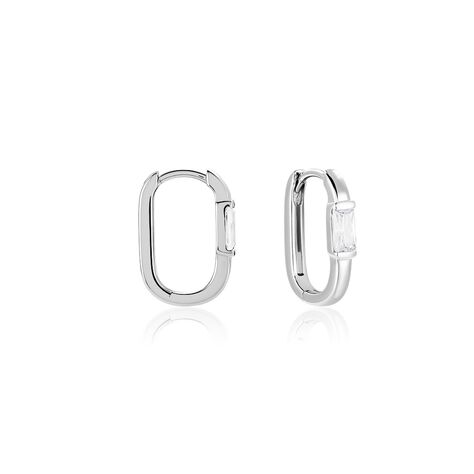 Créoles Celyn Argent Rhodié Oxyde De Zirconium - Créoles Femme | Marc Orian