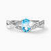 Bague Candice Or Blanc Topaze - Bagues pierres fines Femme | Marc Orian