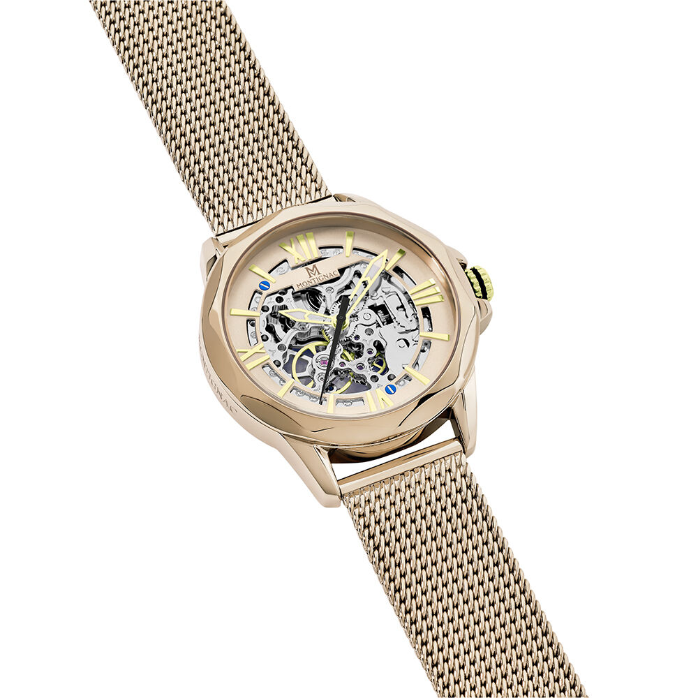 Montre Montignac Round Automatique Champagne - Montres automatiques Homme | Marc Orian