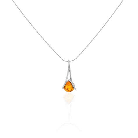 Collier Argent Blanc Simona Ambre - Colliers avec pierres Femme | Marc Orian