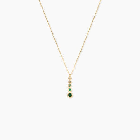 Collier Josephine Or Jaune Emeraude - Colliers avec pierres Femme | Marc Orian