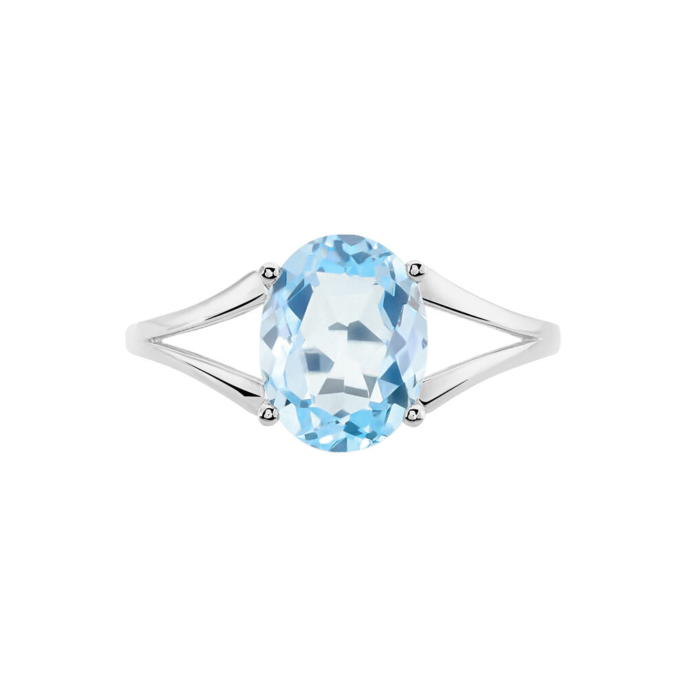 Bague Lis Or Blanc Topaze - Bagues pierres fines Femme | Marc Orian