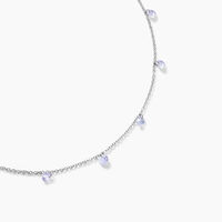 Collier Collie Argent Blanc Oxyde De Zirconium